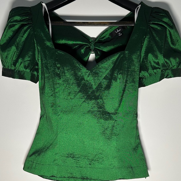Lulus Metallic Green Top – XS, New Without Tag - Picture 5 of 9